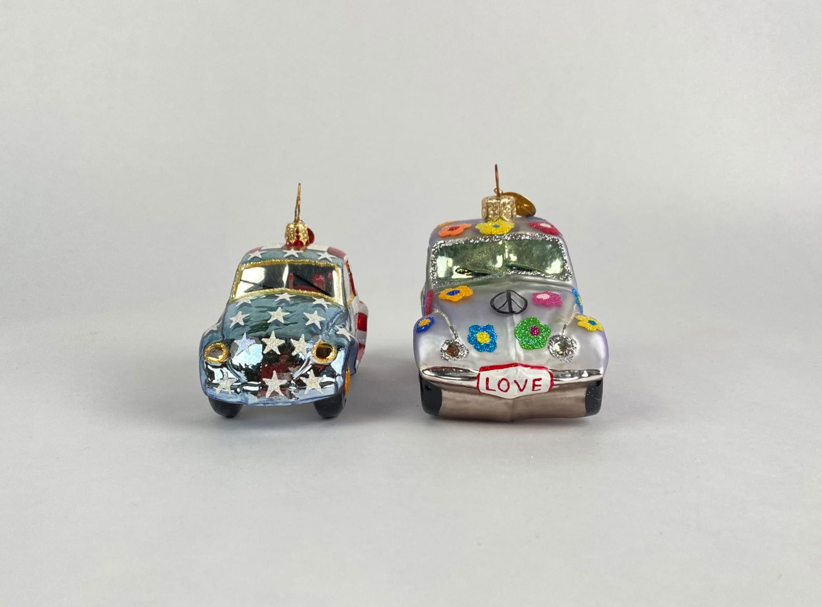 Set of Two Christopher Radko Glass Car-Themed Holiday Ornaments (1 of 12)