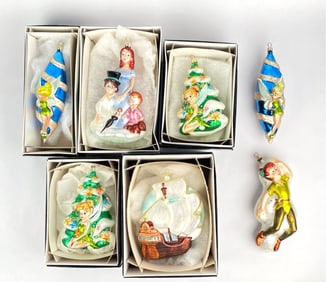 Set of Christopher Radko Disney Peter Pan Themed (Original Box)