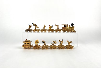 Hudson Creek Disney Gold-Tone Circus Themed Train Set