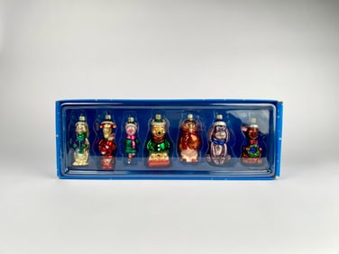Disney Store Pooh Family Hand Blown Glass Ornaments Set