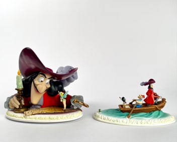 Olszewski Disney Storytime Captain Hook and Tinkerbell Figurines