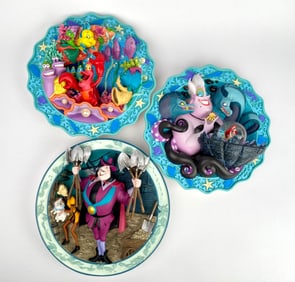 Set of 3 Disney Collector Plates (The Little Mermaid and Pocahontas)