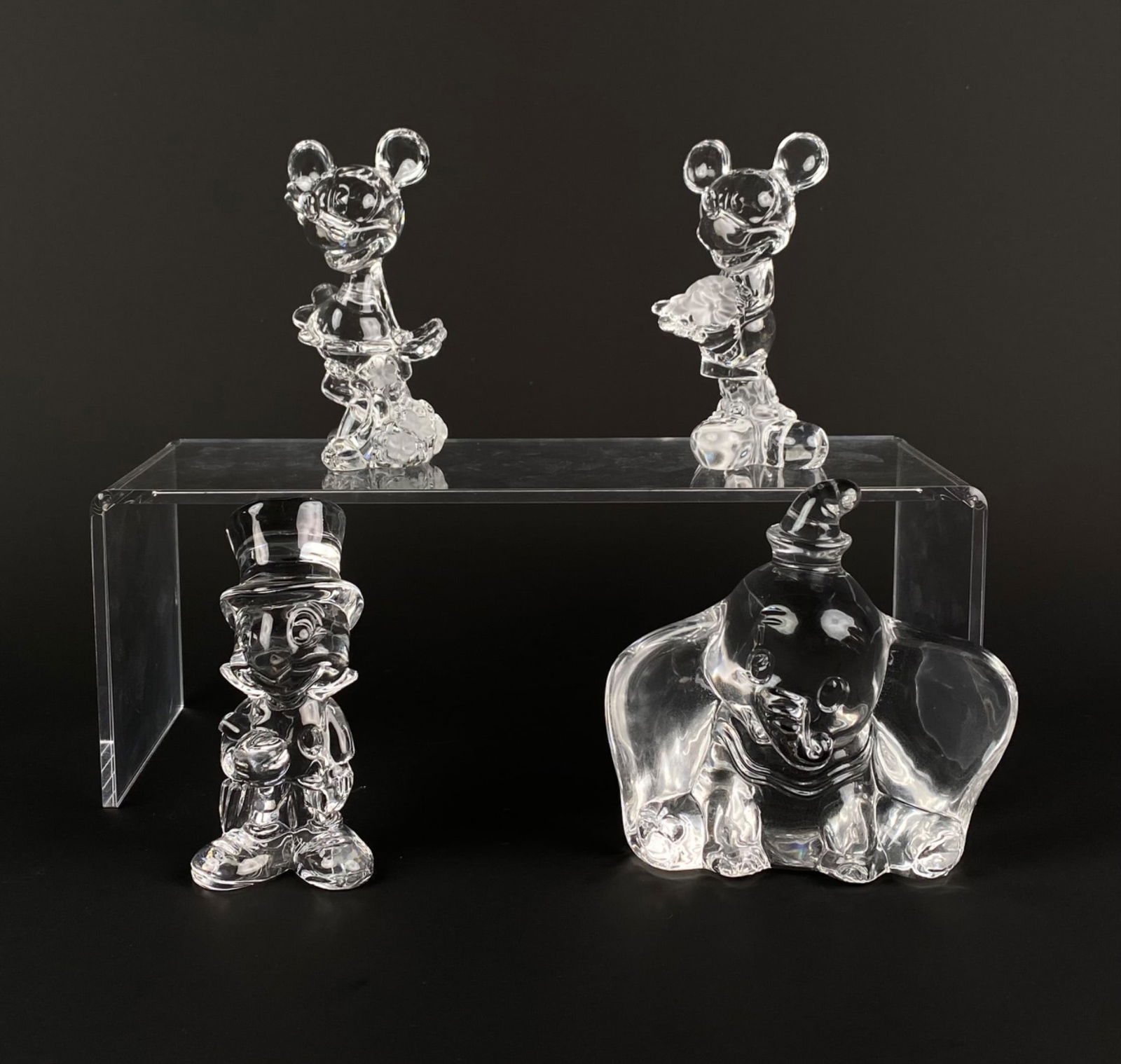 Set of 4 Walt Disney-Themed Fine Lenox Crystal Figurines (1 of 11)