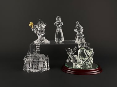 Collection of Disney Themed Lenox Crystal Figurines and Castle