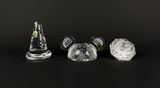 Collection of Three Waterford Crystal Disney Themed Figurines