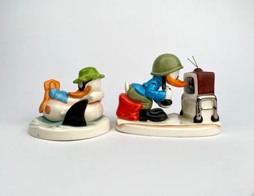 Goebel Disney Donald Duck Ceramic Hummel Figurines Set