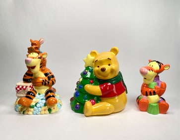 Set Disney Winnie the Pooh Ceramic Cookie Jars