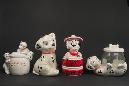 Set of Disney 101 Dalmatians Ceramic Cookie Jars