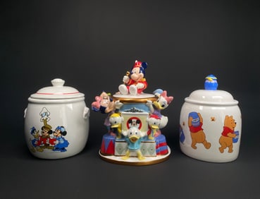 Set of Three Disney Ceramic Cookie Jars