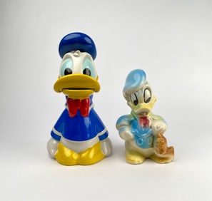 Set of 2 Donald Duck Items Including Tankard and Figurine