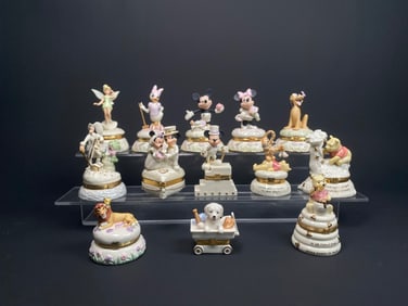 Collection of Disney Lenox Porcelain Trinket Boxes
