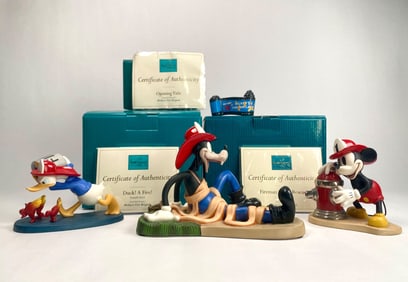 Disney Classics Collection Mickey’s Fire Brigade Figures (COA Original Box)