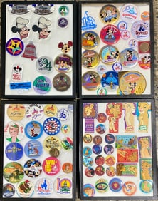 Collection of Disney Pins, Badges, and Memorabilia