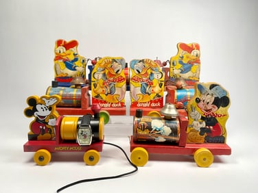 Set of Vintage Fisher Price Disney Pull Toy Trains?