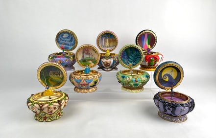 Collection of 7 Disney Music Jewelry Boxes Featuring Iconic Themes