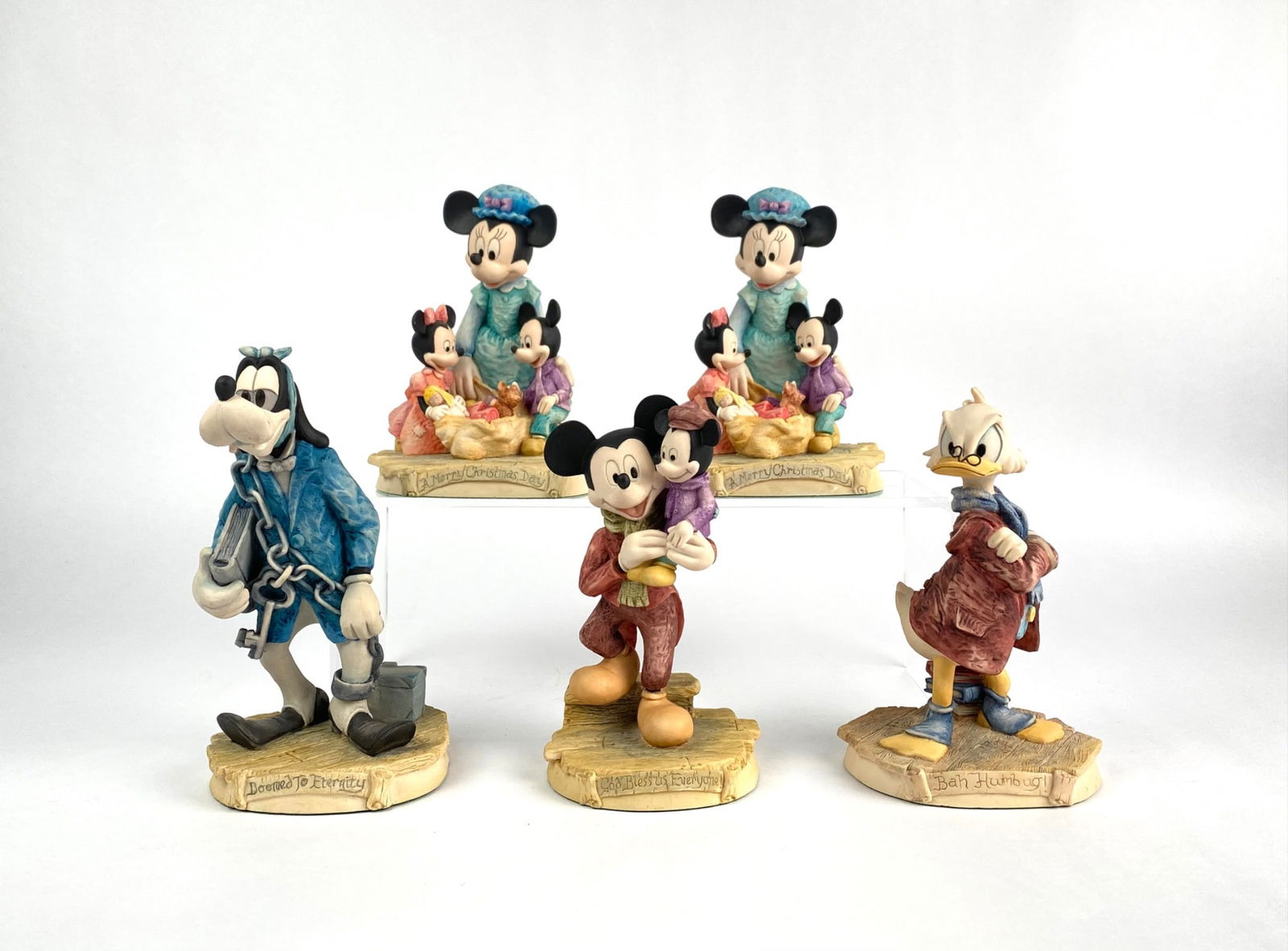 Walt Disney Ceramic Figurines Featuring Mickey Minnie Goofy Donald (1 of 12)