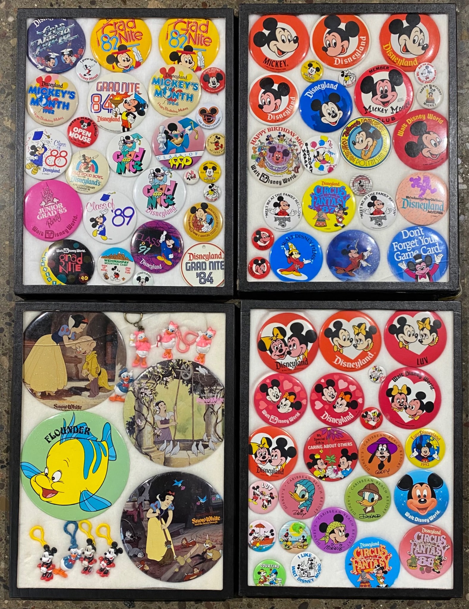 Collection of Buttons and Keychains of Disney Characters and Events (1 of 12)