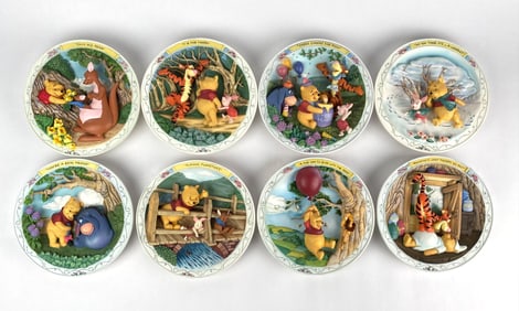 Set of Eight Bradford Exchange Collection Winnie the Pooh? Plates