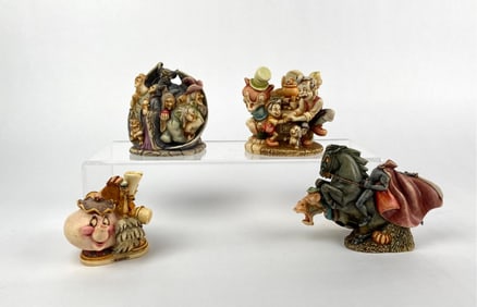 Lot of 4 Walt Disney Harmony Kingdom Figurines