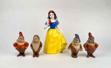 Walt Disney Snow White and 4 Dwarfs Figurines