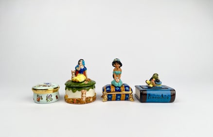 Set of 4 Disney Themed Ceramic Boxes