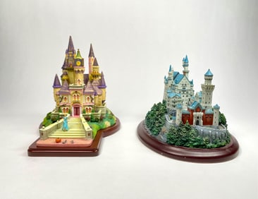Pair of Disney Lenox Miniature Castles
