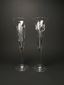 Pair of Ingrid Bohemia Crystal Disney Nightmare Before Christmas Glasses