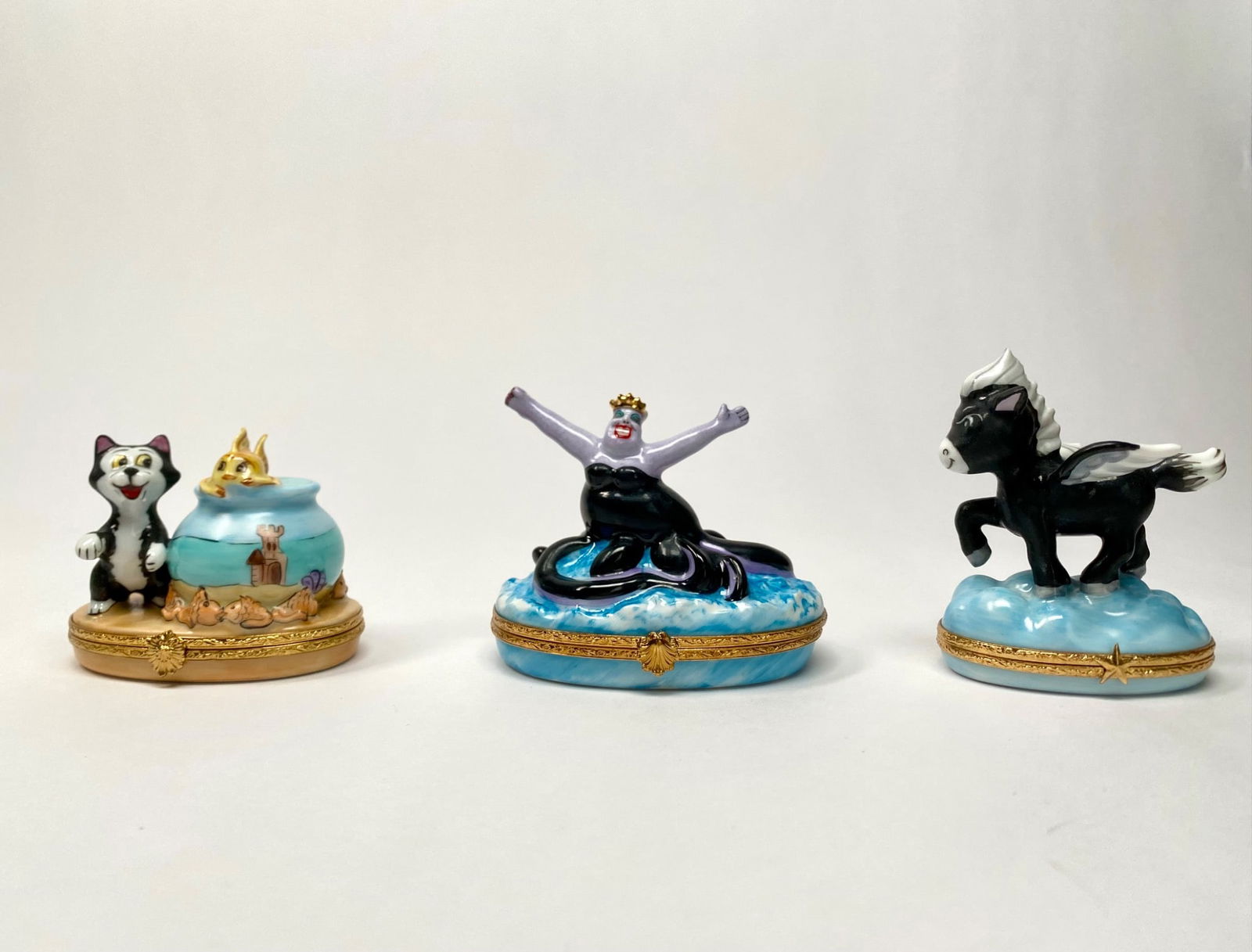 Set of Three Artoria Peint Main Limoges Disney Boxes (1 of 12)