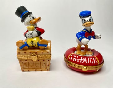 Pair of Disney Donald Duck Artoria Limoges Boxes?