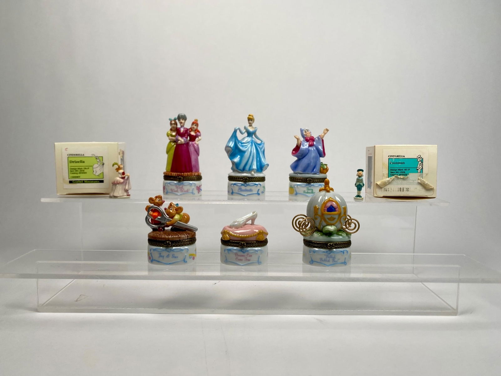 Set of Disney Cinderella Goebel Figurines and Trinket Boxes (1 of 12)