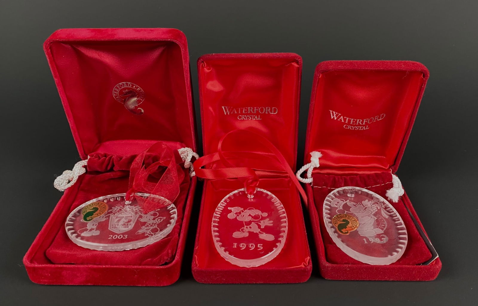 Four Waterford Crystal Disney Mickey Mouse Annual Ornaments? (1 of 10)