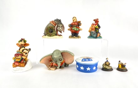 Collection of Disney and Muppet Ceramic Figures and Accessories