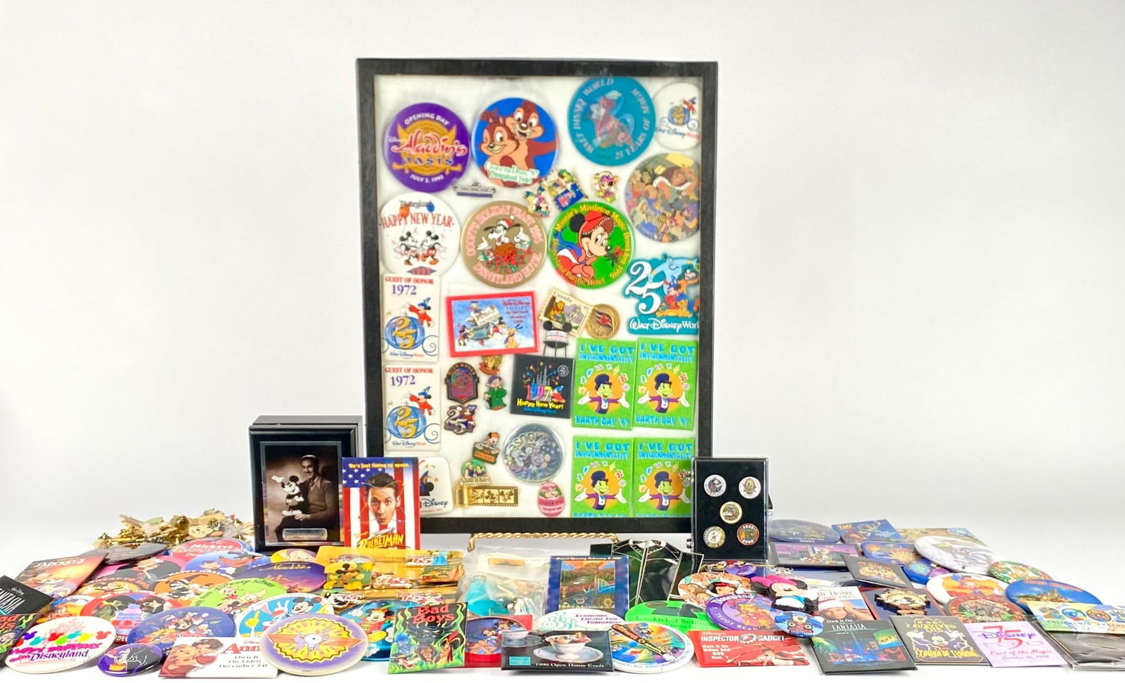 Large Lot of Disney Enamel Pins and Buttons (1 of 12)