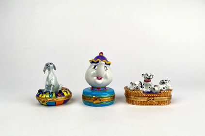 Set of 3 Disney Limoges Boxes