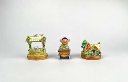 Set of 3 Disney Snow White Limoges Boxes