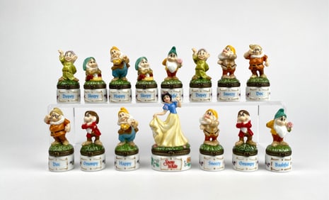 Set of 15 PHB Disney Snow White and the Seven Dwarfs Trinket Boxes