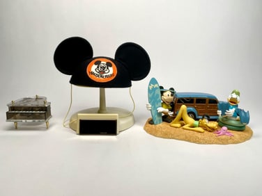 Disney Collectible Set Mouseketeer Ears, Beach Scene, and Mickey Piano