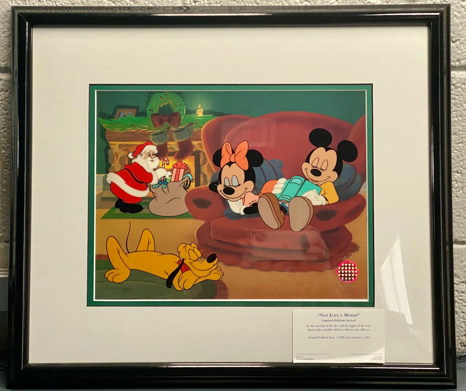 Disney Not Even a Mouse Limited Edition Framed?Sericel? (1999 COA) (1 of 11)