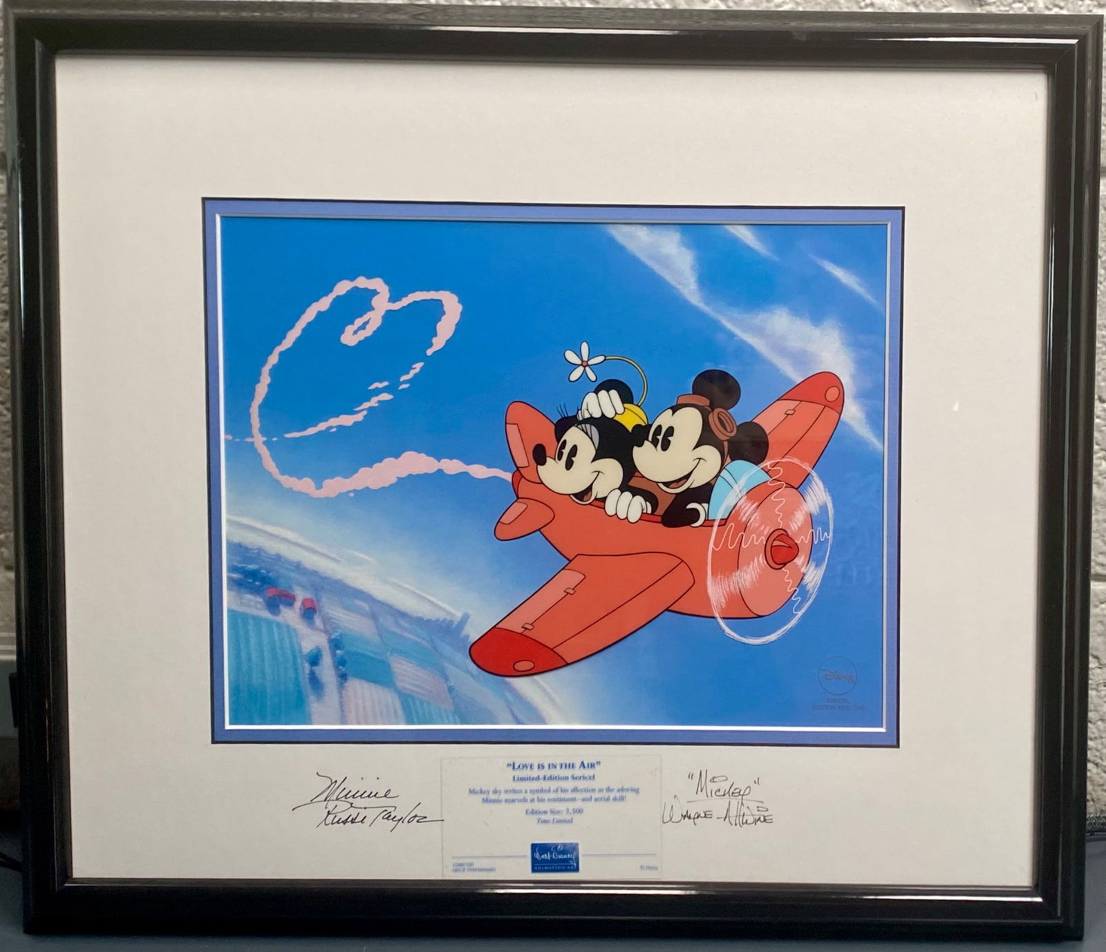 Disney Limited Edition Love Is in the Air Sericel (Signed COA) (1 of 12)