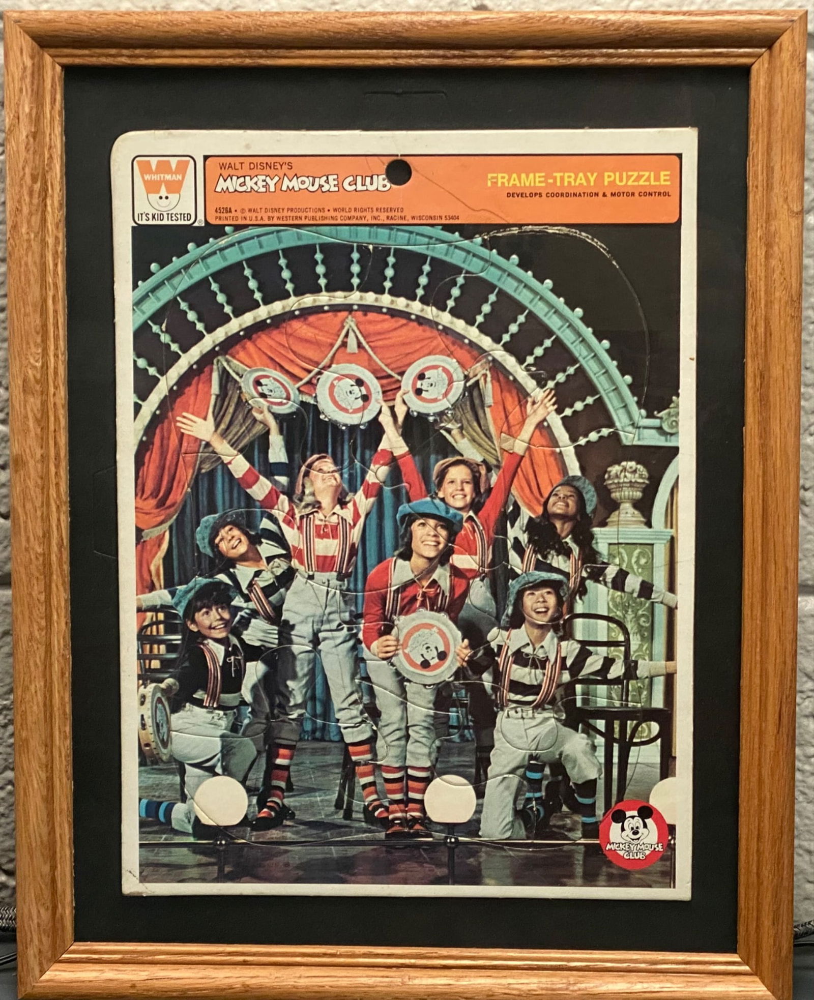 Disney Mickey Mouse Club Framed Whitman Frame Tray Puzzle (1 of 9)