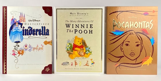 Lot of 3 Walt Disney Masterpiece Exclusive Deluxe Editions (COAs)