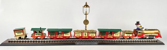 The Money Bin Express Train Set by Pride Lines Ltd with Light Post