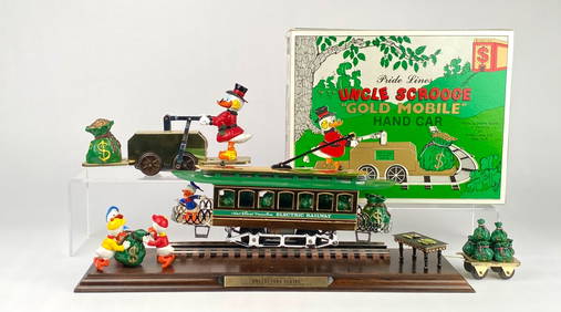 Pride Lines Uncle Scrooge Gold Mobile Hand Car and Train Set (1 of 12)