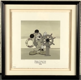 Disney Cruise Line Helmsman Mickey Serigraph Print 1998 (COA)