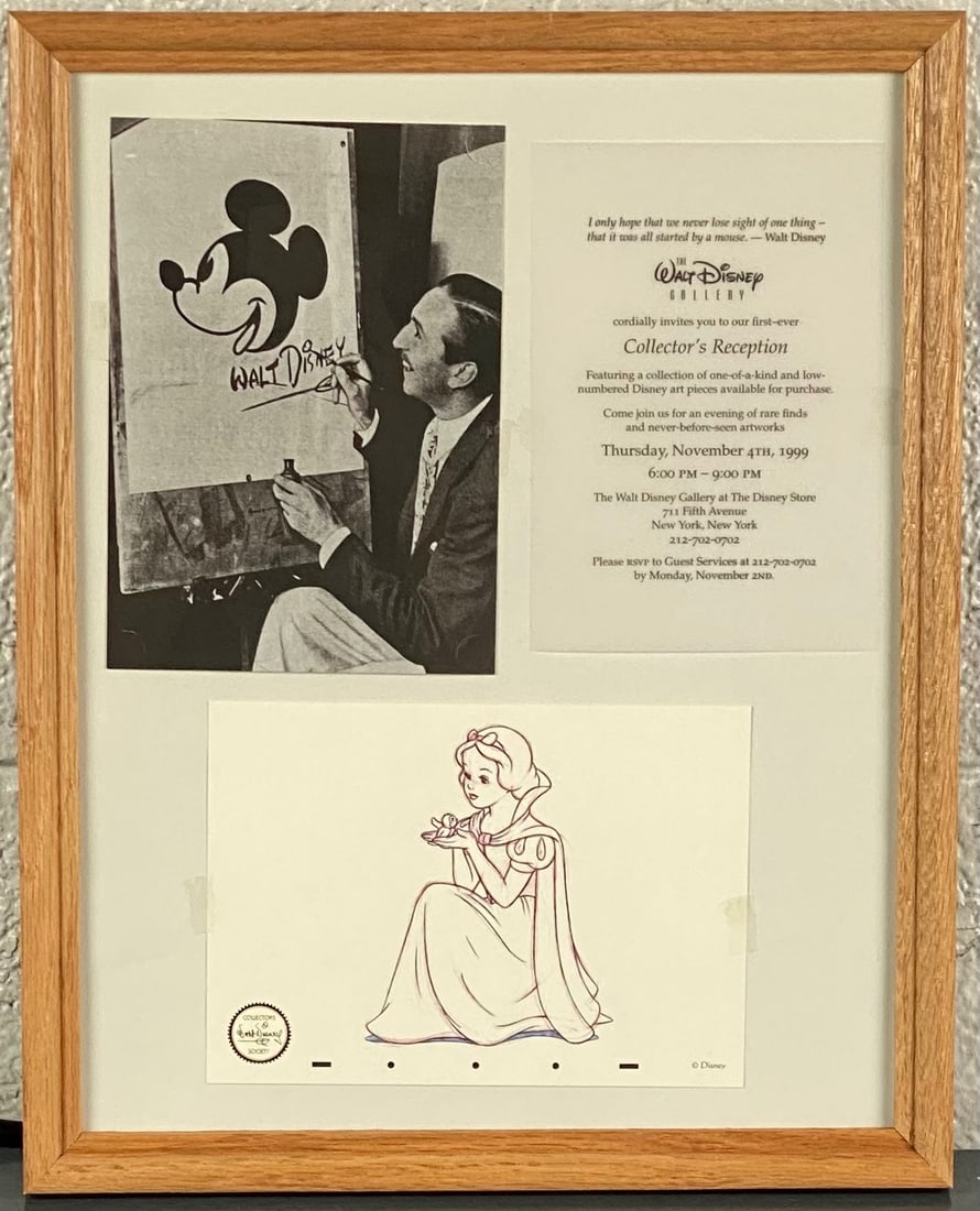Walt Disney Collectors Society Framed Art Print With Event Invite (1 of 8)