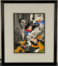 Disney Company Framed Artwork Walt's Drawing Board (COA)