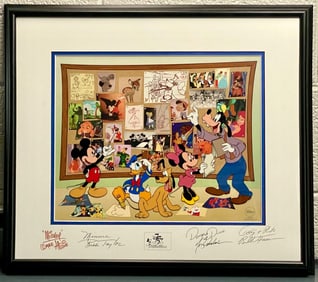 Disney Fab Five Story Session Limited Edition Sericel (Signed COA)