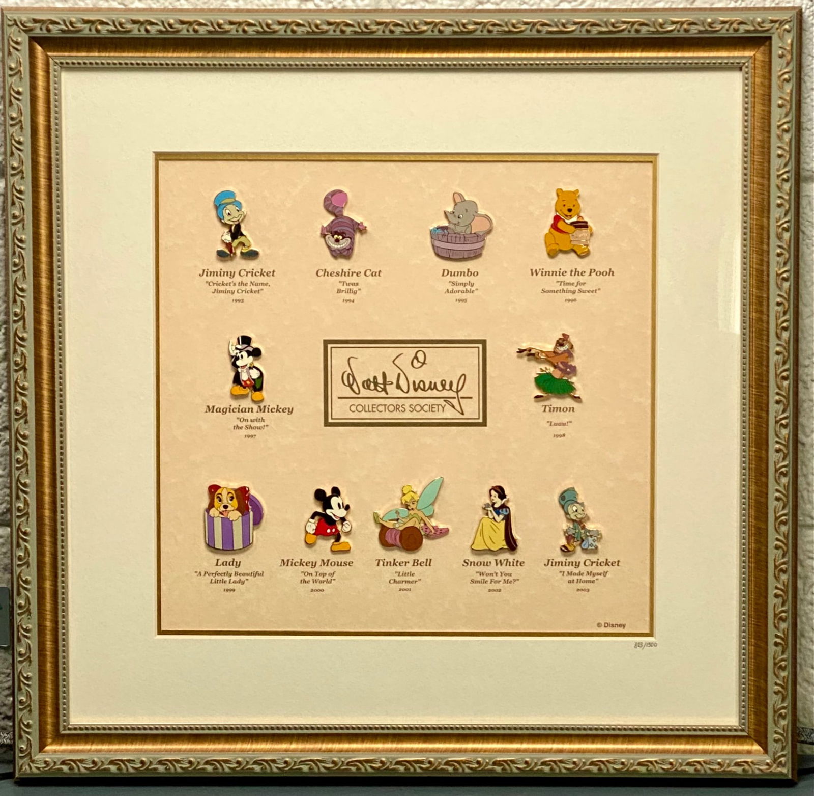 Disney Collectors Society A Decade of Dreams Limited Edition Pin Set (1 of 10)