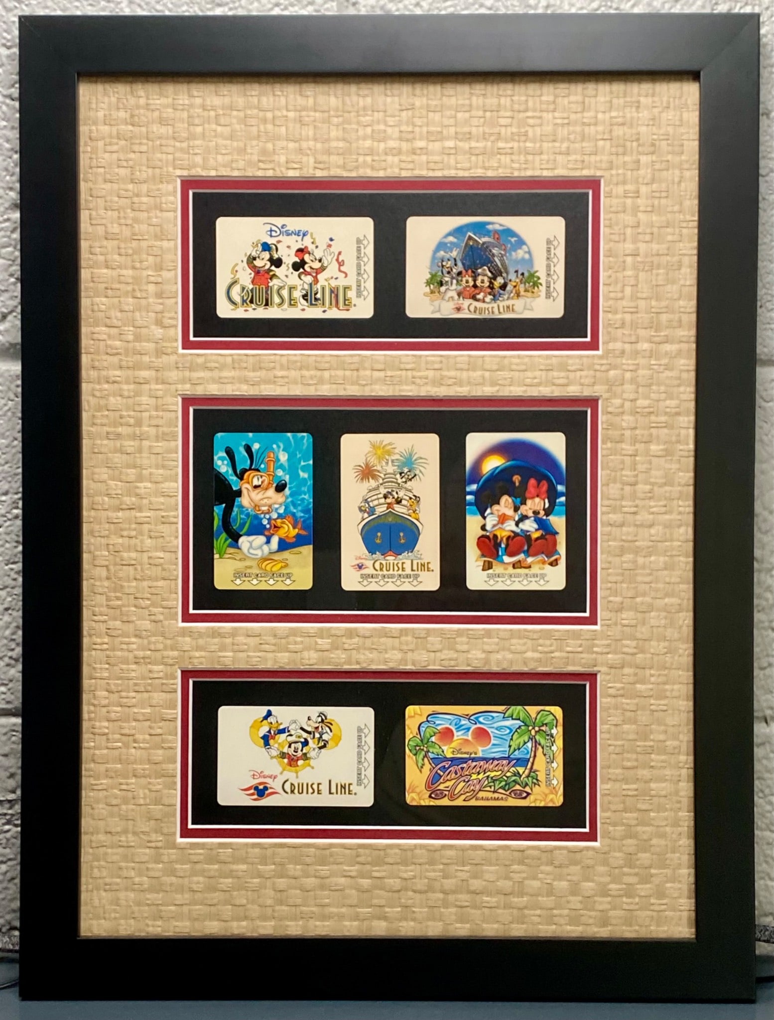 Framed Display of Disney Cruise Line Key Cards (2006) (1 of 8)