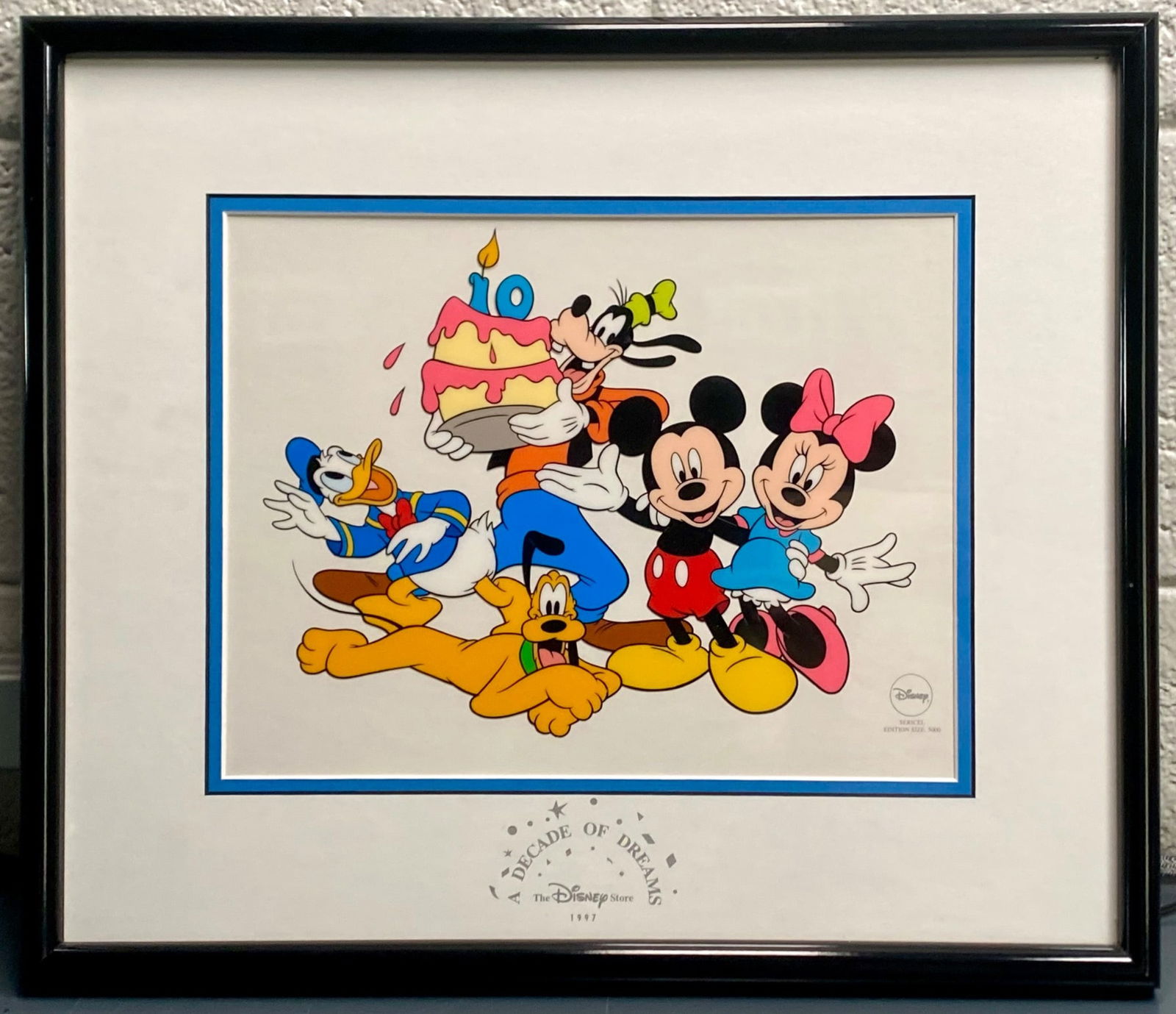 Disney Studios A Decade of Dreams Limited Edition Sericel (COA) (1 of 12)